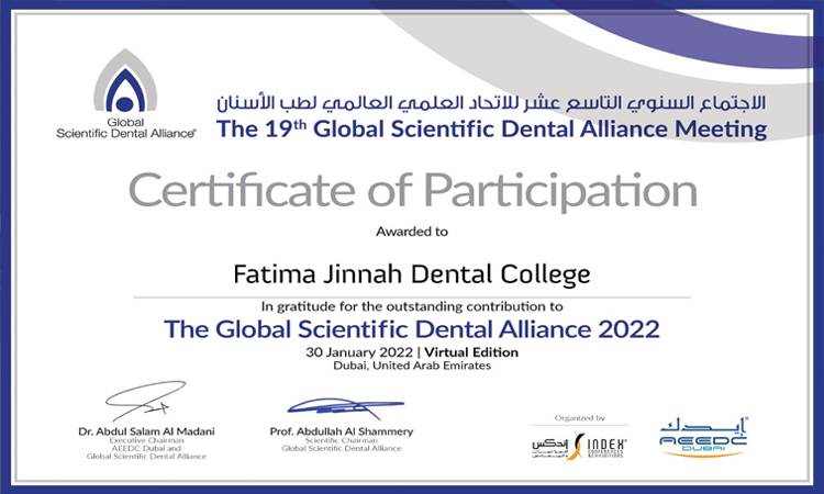 FJDC participates in Global Scientific Dental Alliance