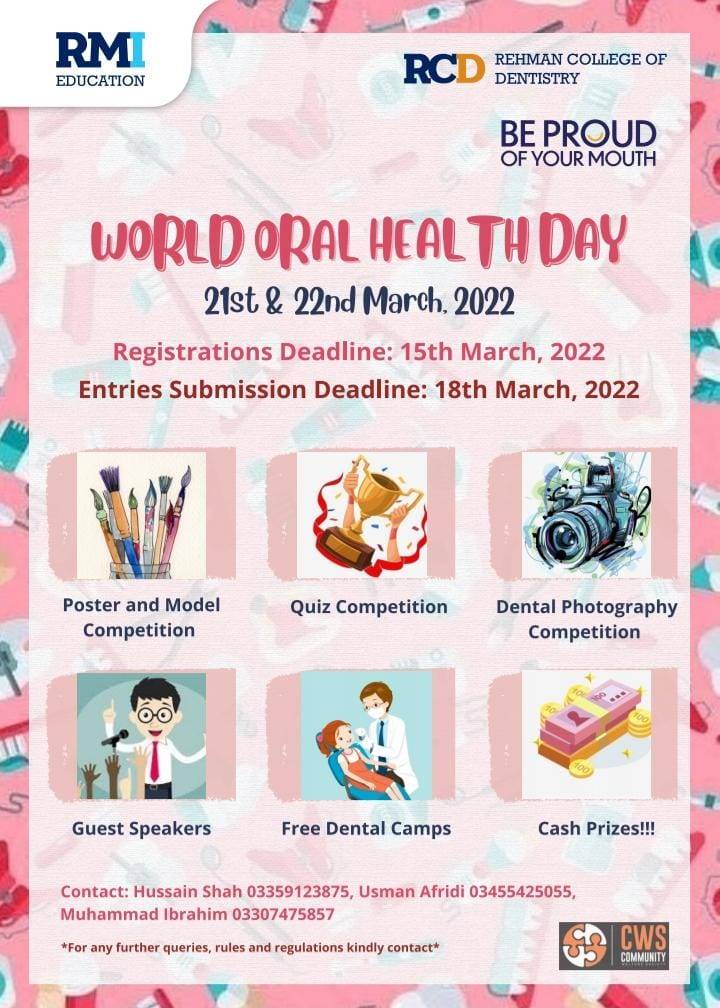 Rehman College of Dentistry gets ready for WOHD 2022 campaign