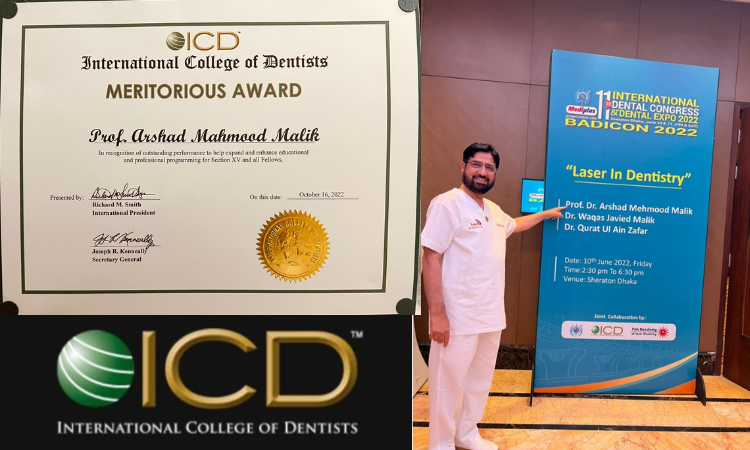 ICD presents Meritorious award to Prof Arshad Malik