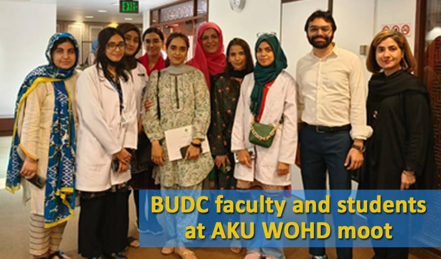 BUDC faculty and students at AKU WOHD moot 