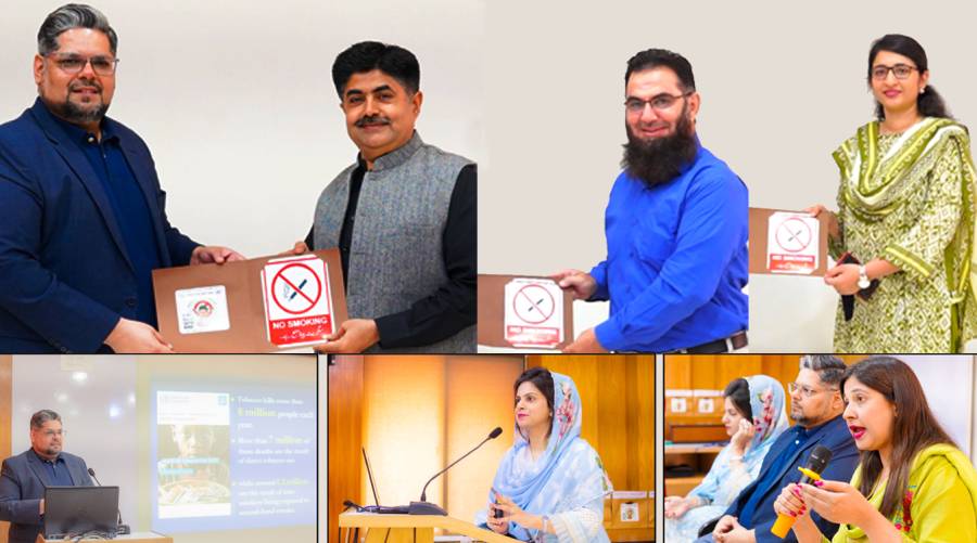 FJDC holds ‘NO TOBACCO DAY’ event at DHA Suffa University 