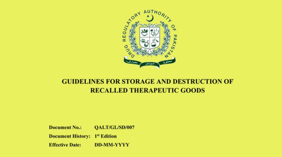 DRAP guideline on disposal of recalled drugs, medical goods