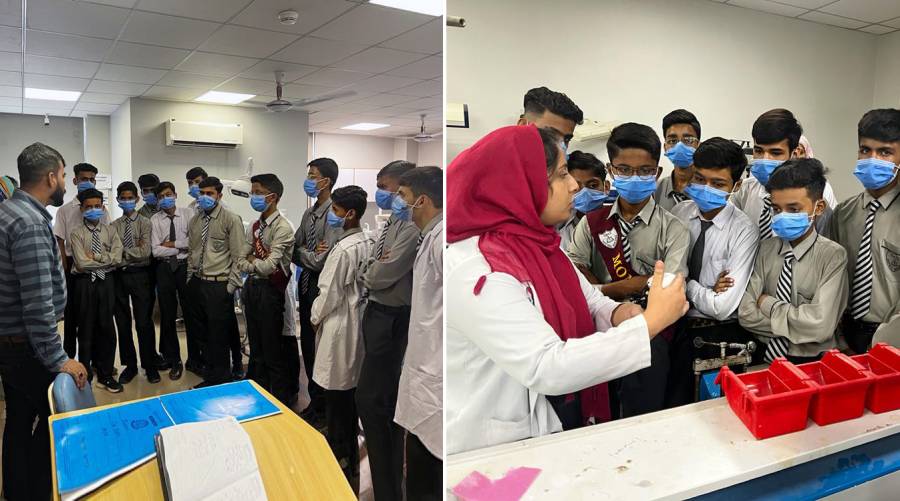 School children, teachers visit Dow Dental College 