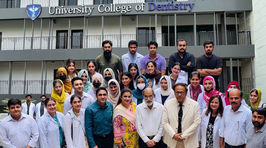 UCMD team holds oral health camps at 20 schools in Lahore 