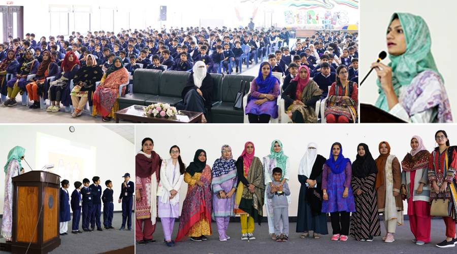 Oral hygiene lecture at Bahria College Karsaz 