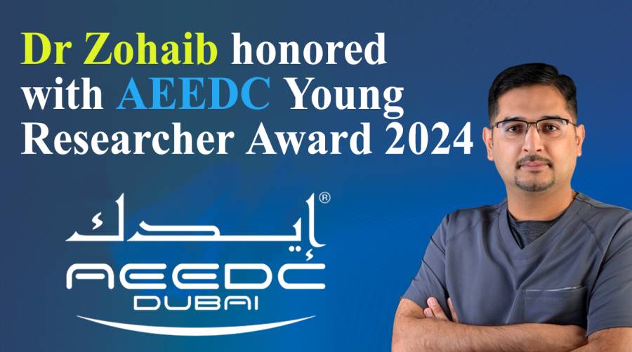 Dr Zohaib honored with AEEDC Young Researcher Award 2024