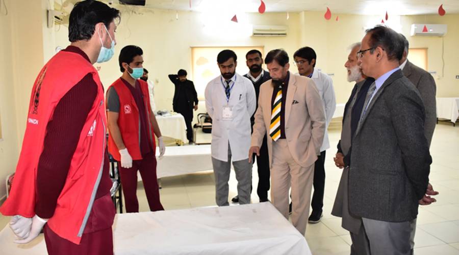 HITEC-IMS blood donation camp for thalassemia patients 