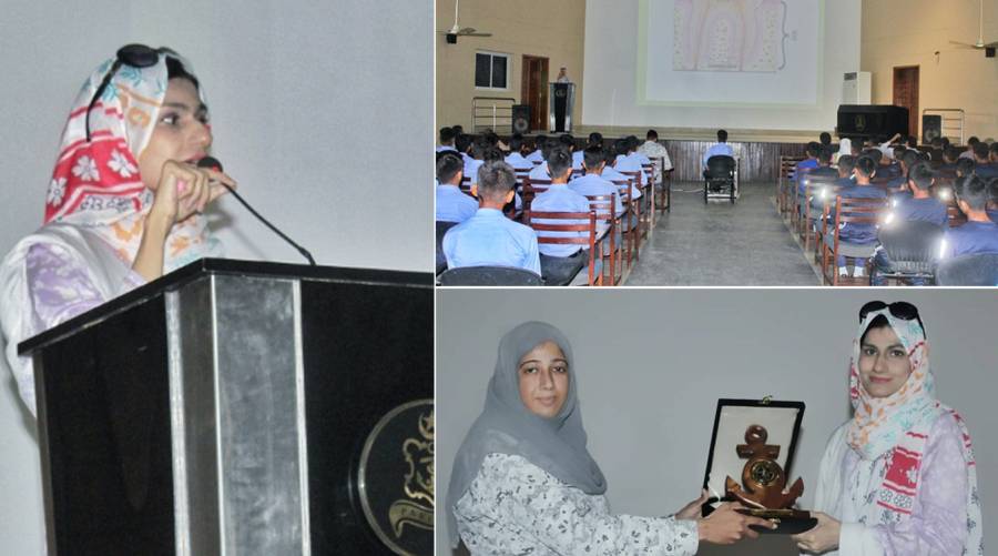 Oral hygiene session at Pakistan Navy Cadet College Ormara